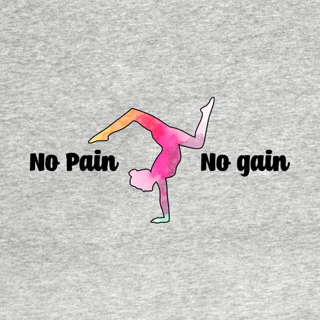 No Pain No Gain Woman Gymnast Silhouette by YellowQueen